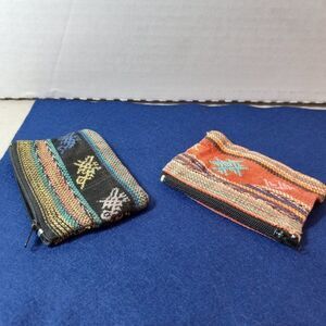 Vintage Woven Coin Purses(mini bags) Cottagecore Country Travel Colorful